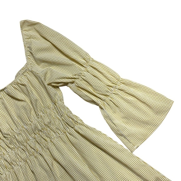 Lulu’s Lunch Date Yellow Gingham Bell Sleeve Mini Dress Women’s US M - Picture 8 of 9